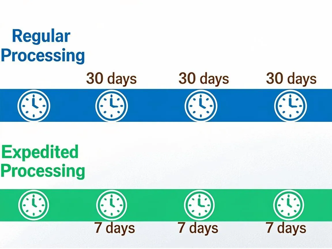 Comparison of expedited 7-day versus regular 30-day SNAP processing timelines